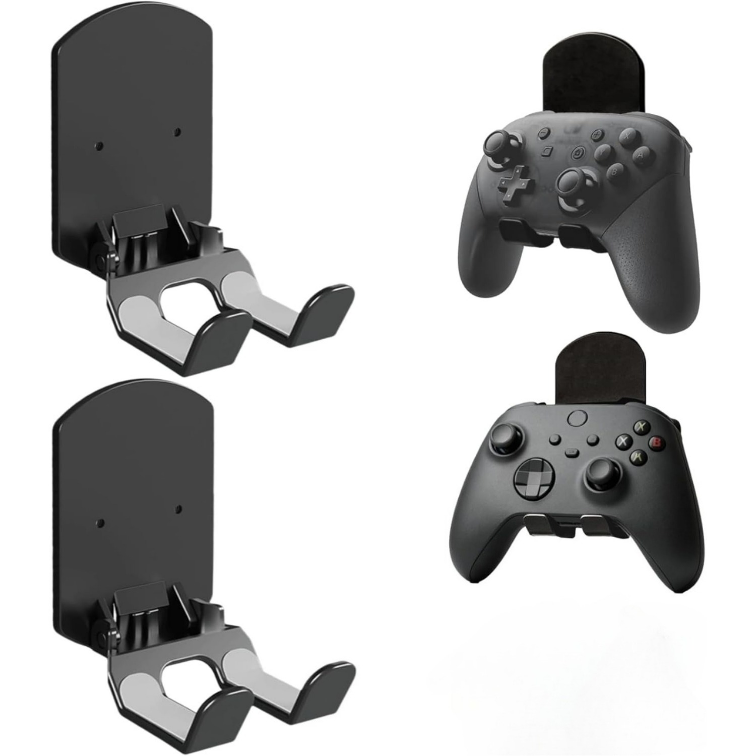 Desk Organizer - Wall Mount Holder Hook Game Controllers