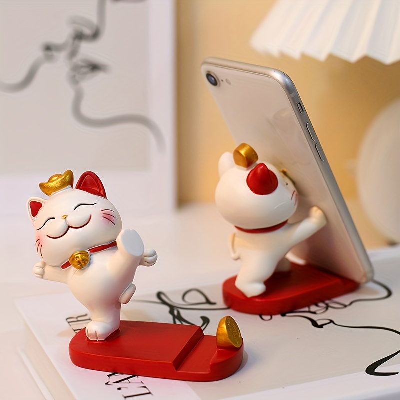 Mobile Pedestal Cabinet - Lucky Cat Office Cute Cat Stand