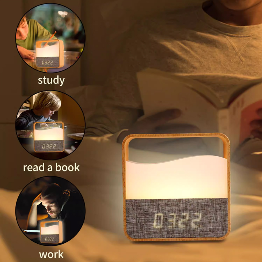 LED Night Light with Clock Dig - đánh giá và giá Desk Lamp