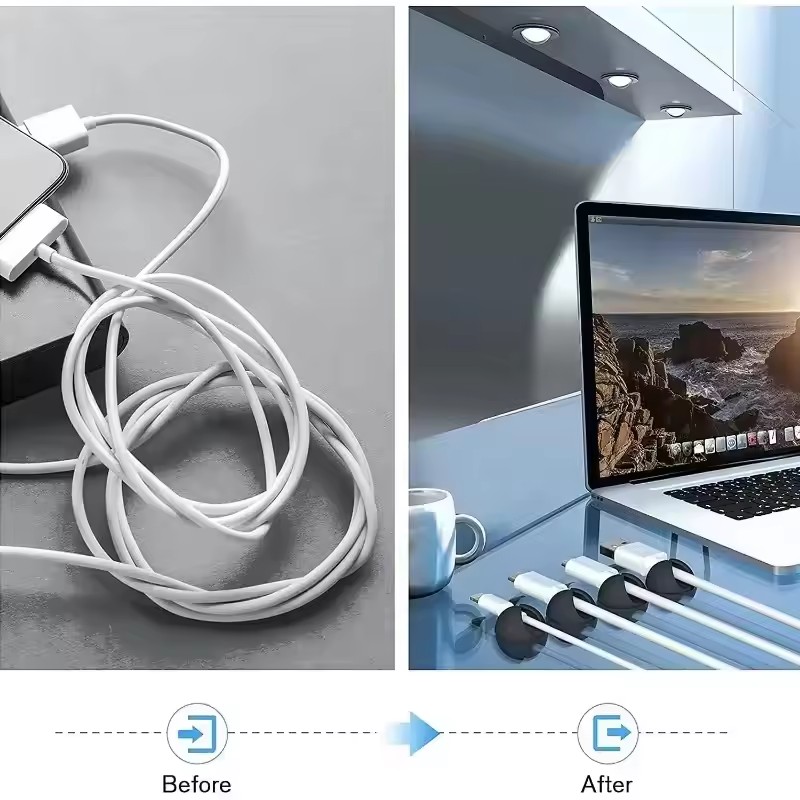 Mini Silicone USB Cable Winder - đánh giá và giá Desk Organizer