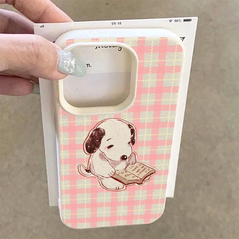 Cute Vintage Book Dog Litchi P - đánh giá và giá Bookshelf