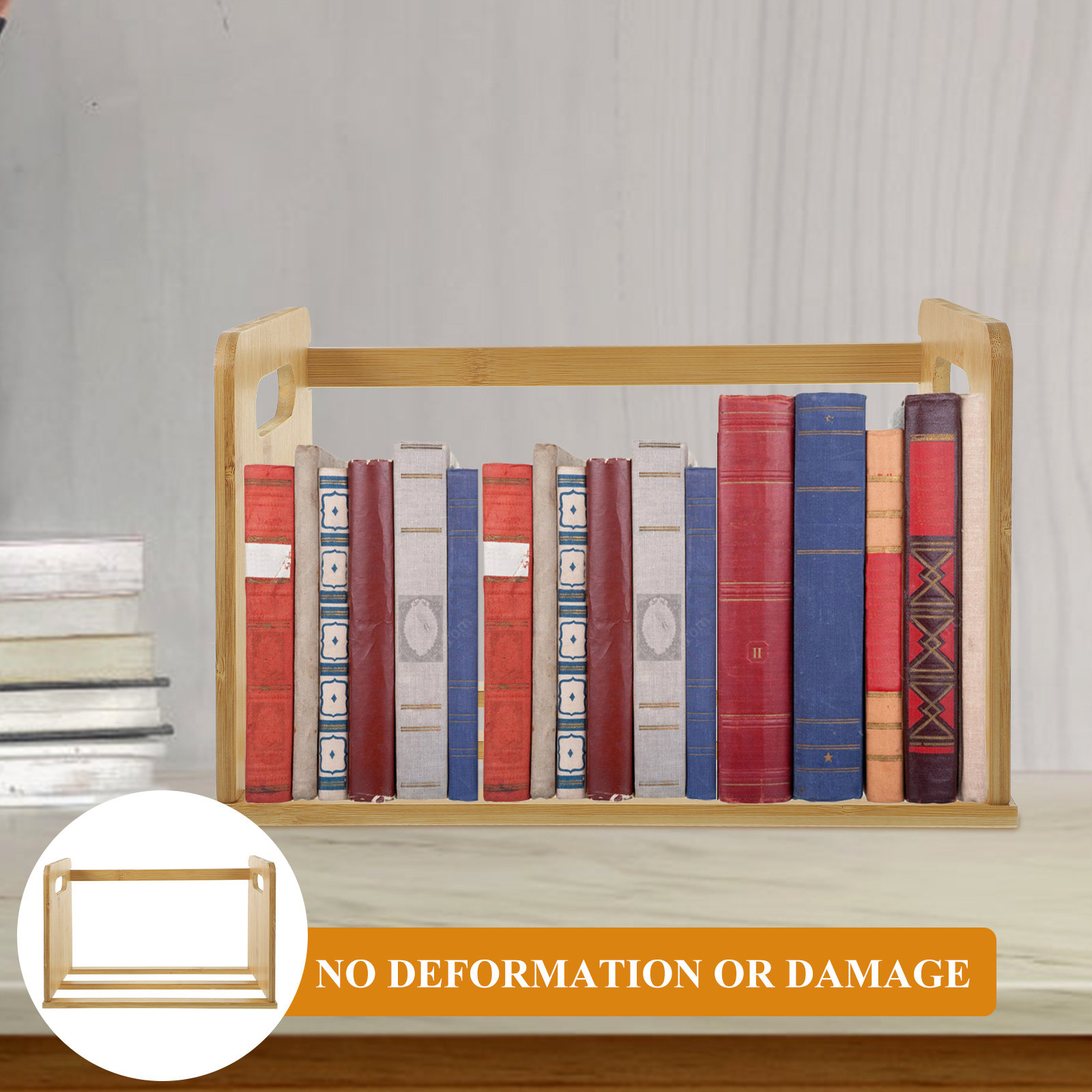 Wooden Desktop Bookshelf Vinyl - đánh giá và giá Desk Organizer