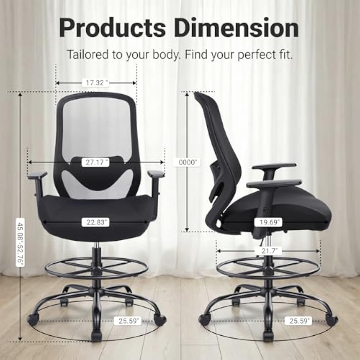 Ergonomic Tall Drafting Chair  - đánh giá và giá Standing Desk