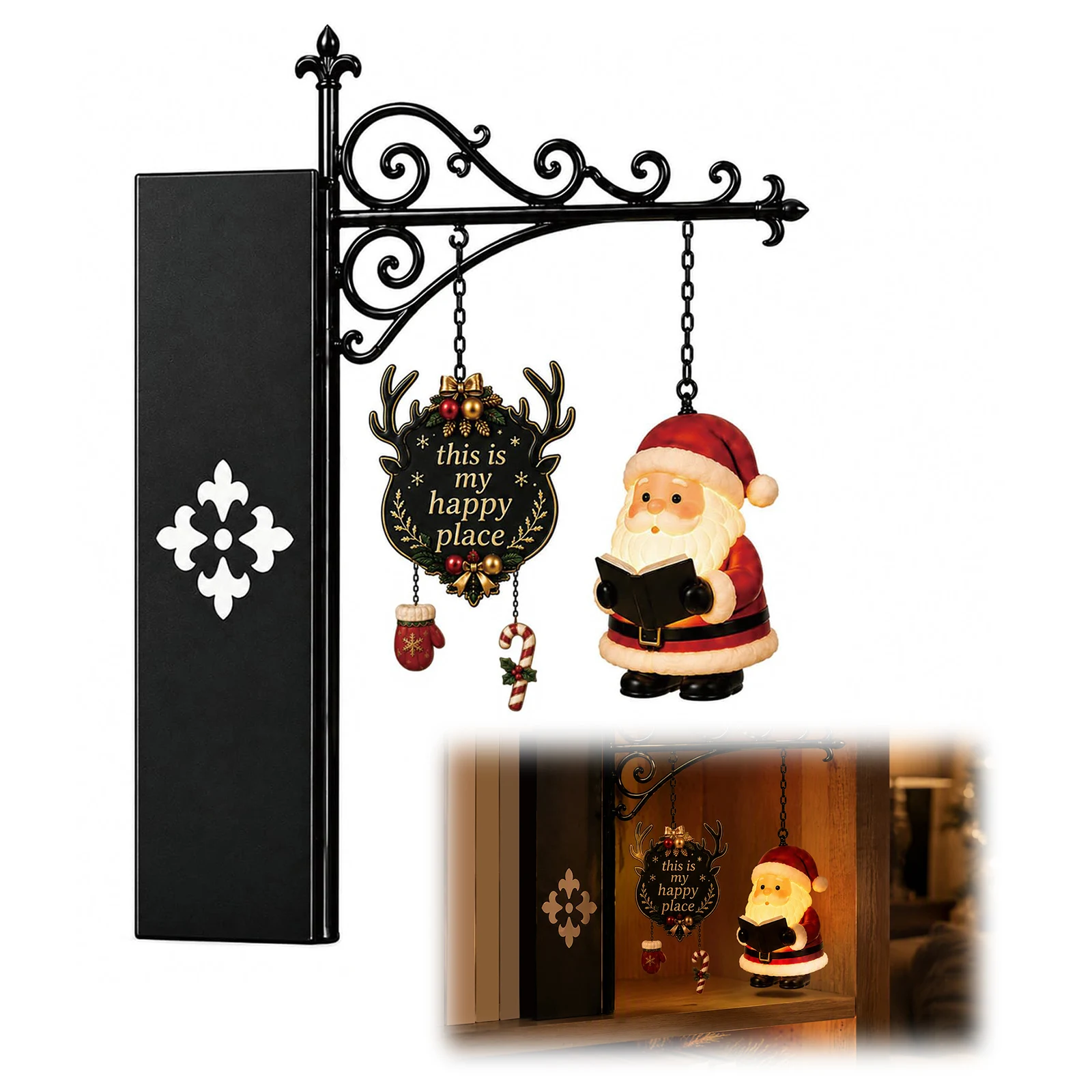LED Bookshelf Santa Claus Chri - đánh giá và giá Bookshelf