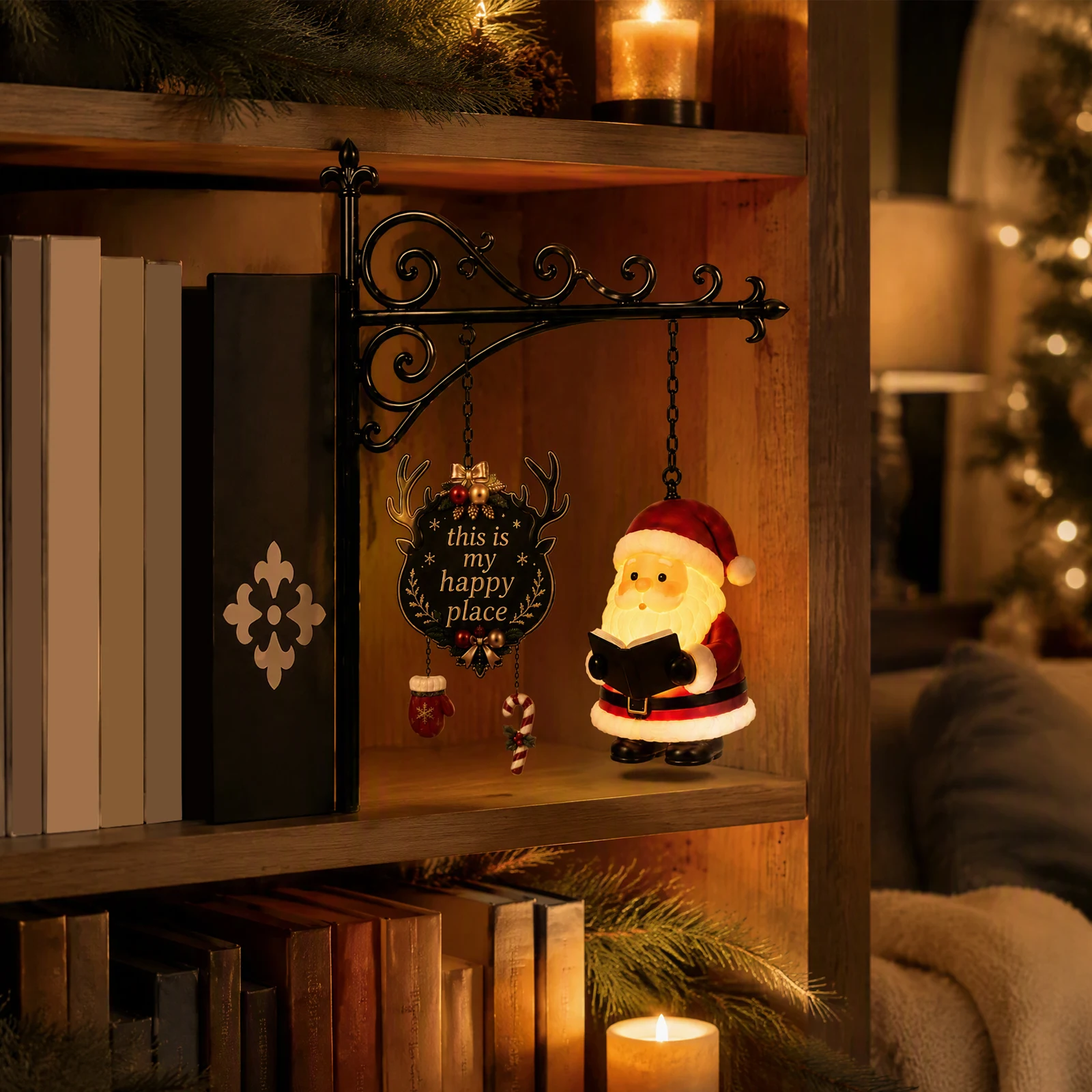 LED Bookshelf Santa Claus Chri - đánh giá và giá Bookshelf