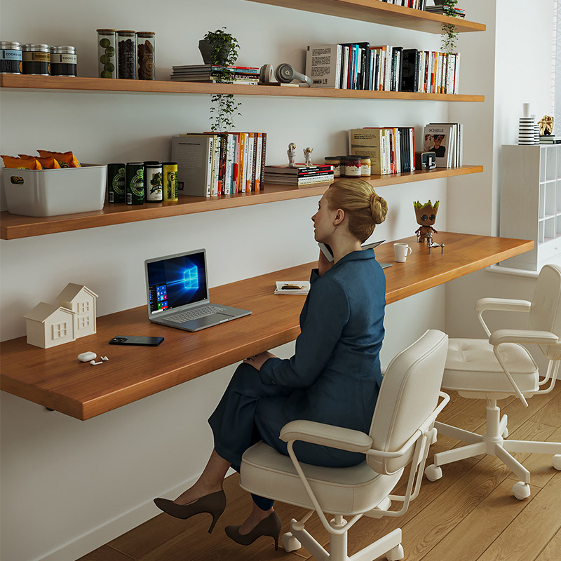 Nordic Solid Wood Desk with Bo - đánh giá và giá Bookshelf