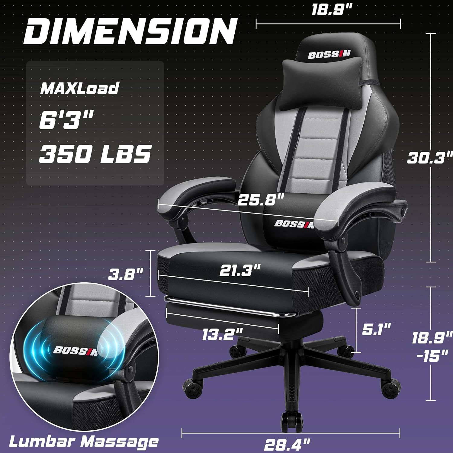 Gaming Chair with Massage, Erg - đánh giá và giá Office Chair Cushion