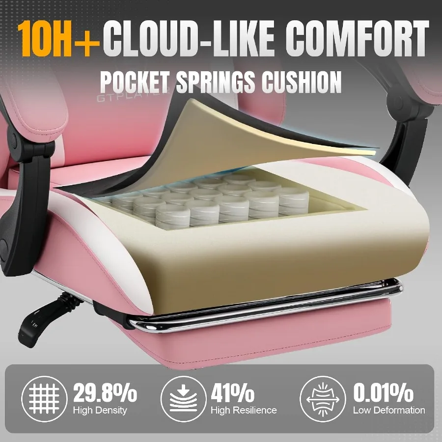Gaming Chair with Foot Rest Po - đánh giá và giá Office Chair Cushion