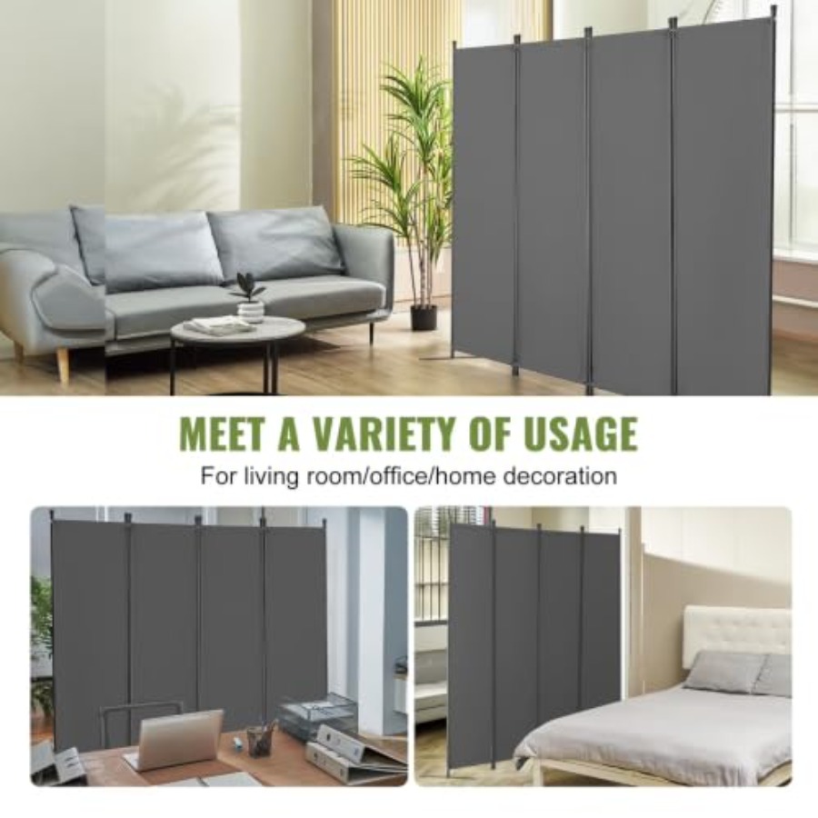 4-Panel Cloth Room Divider Fol - đánh giá và giá Partition Screen Divider