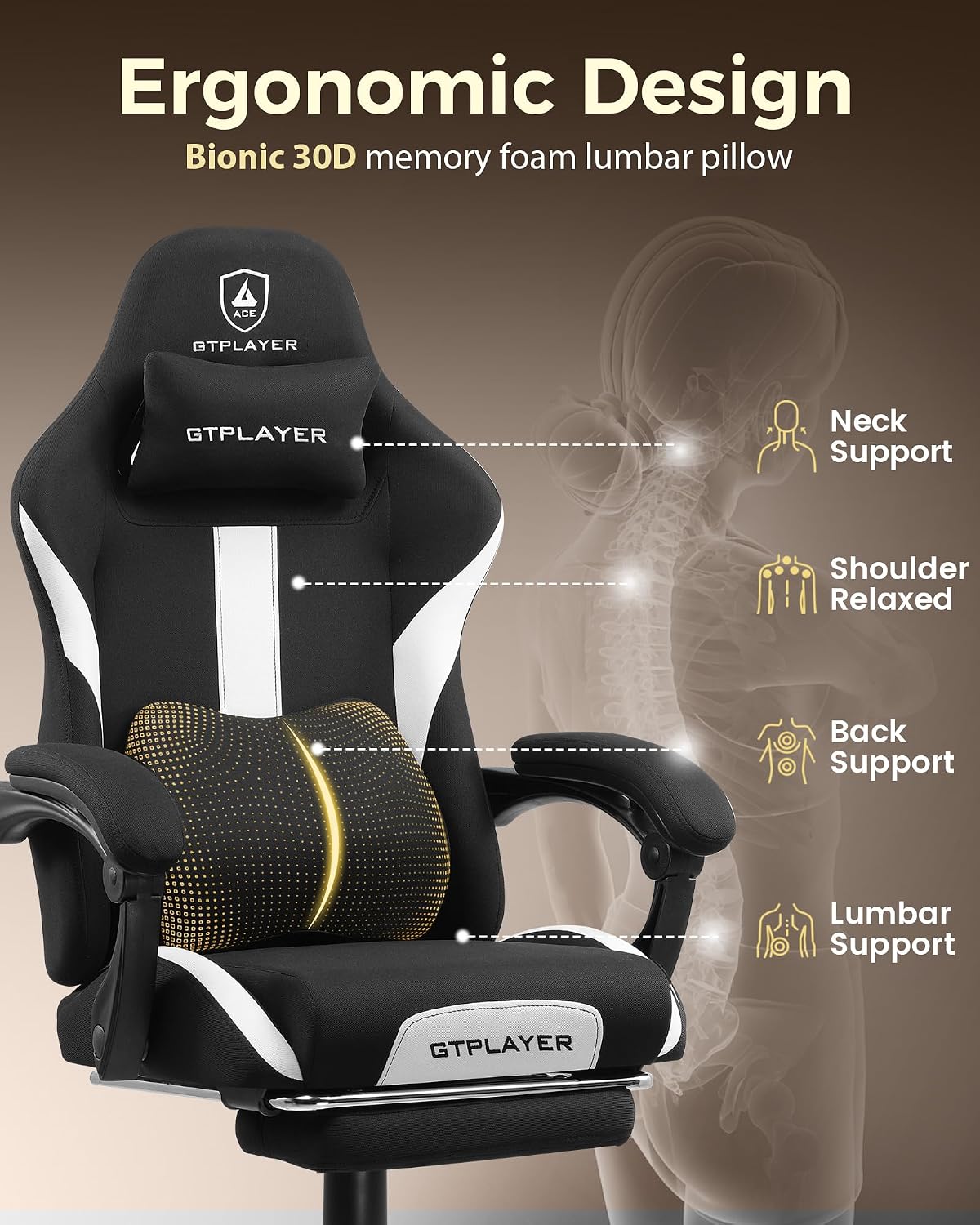 LUCKRACER Big and Tall Gaming  - đánh giá và giá Office Chair Cushion