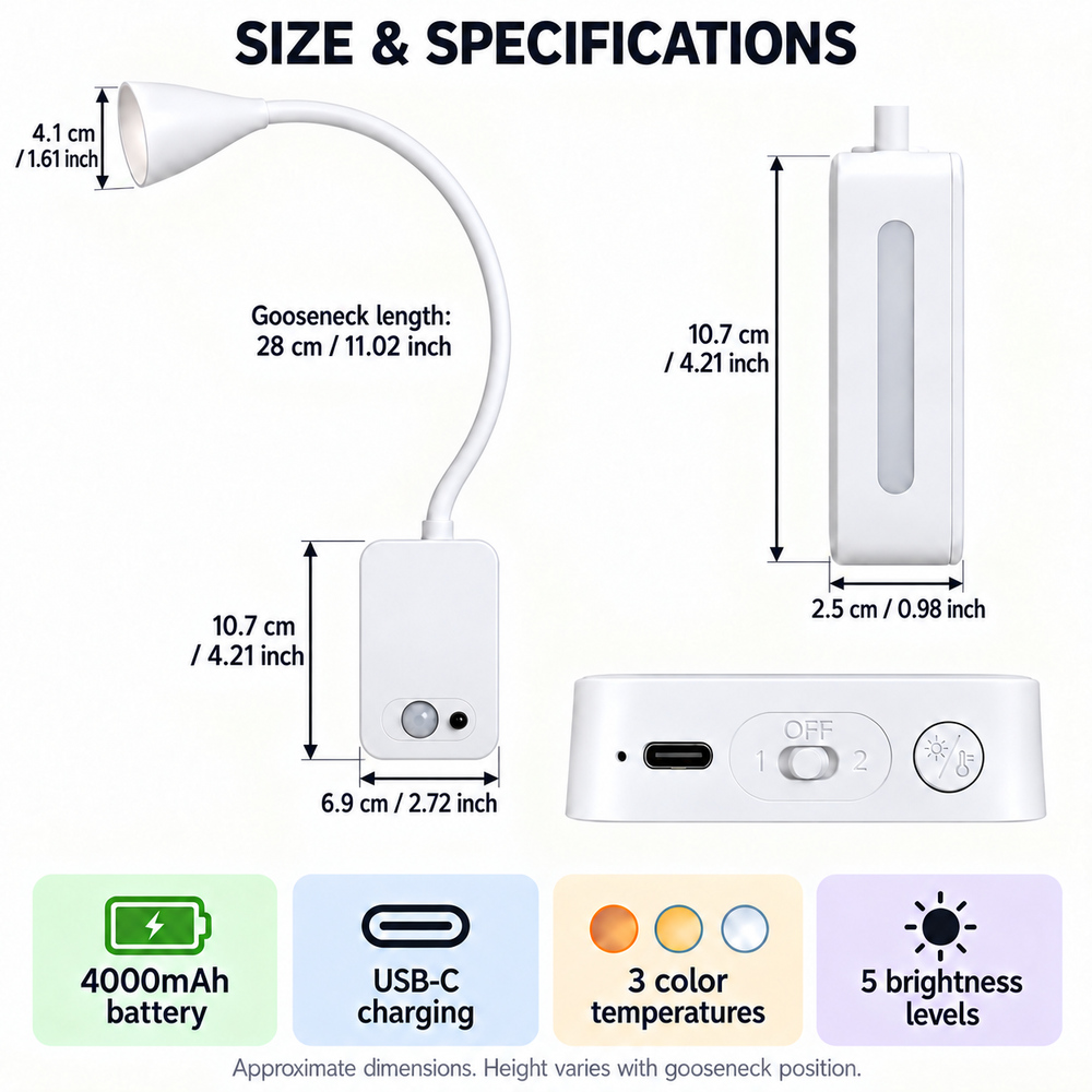 4000mAh Rechargeable Magnetic  - đánh giá và giá Desk Lamp