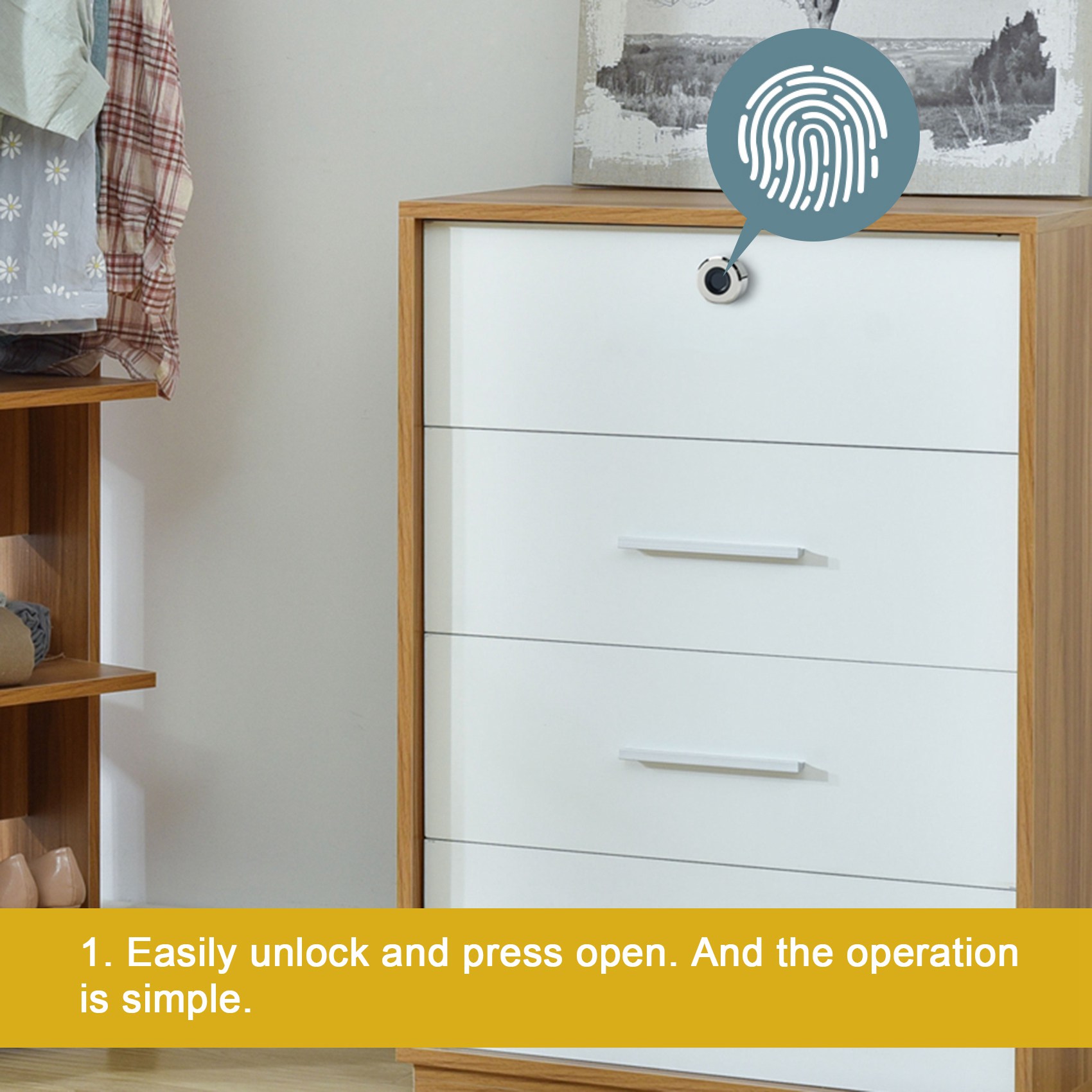 Smart Fingerprint Drawer Lock  - đánh giá và giá File Cabinet